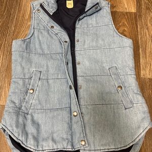 Small true craft juniors ladies puffer vest winter fall quilted